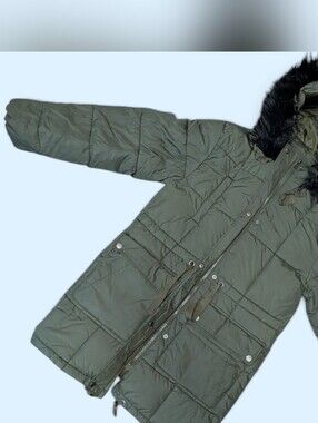 American Eagle Outfitters Oversized Puffer Jacket Green XXS Coat